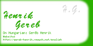 henrik gereb business card
